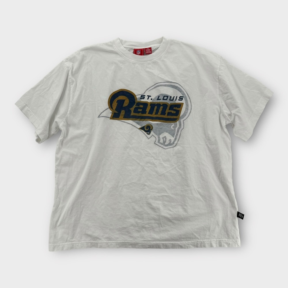 NFL St Louis Rams T Shirt Mens 2XL Team Apparel Football Tee Cotton‎ XXL Y2K